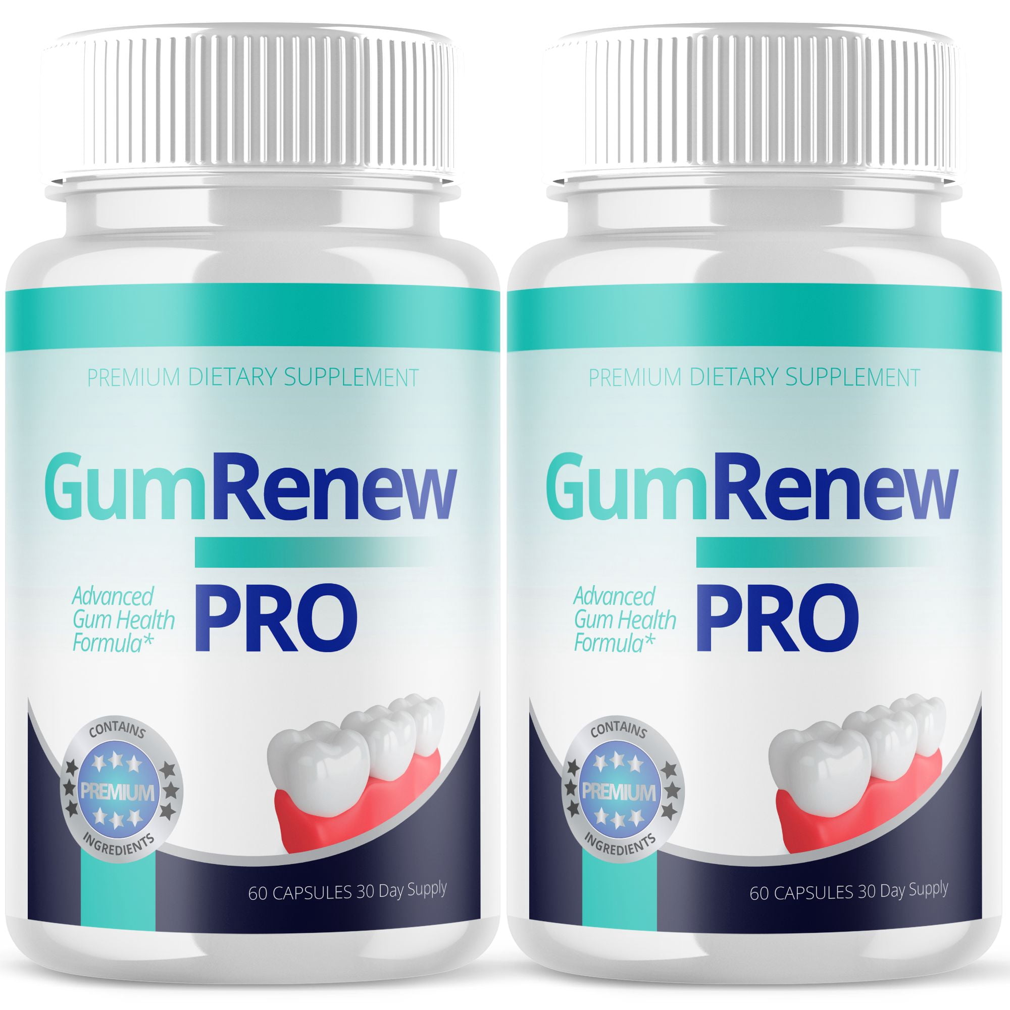 Gum Renew Pro Pills for Teeth Probiotics for Men and Women - 120 Capsules (2 Pack)