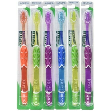 Gum Technique Deep Clean Toothbrush - 525 Soft Compact (Pack Of 6) Colors Vary)