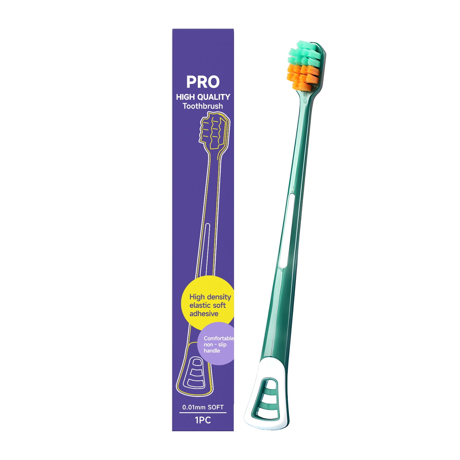 Gum-protecting Wide-head Toothbrush With Soft Bristles For Cleaning ...