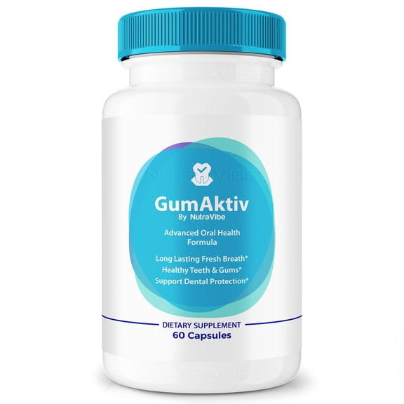 GumAktiv - Official Oral Probiotic Formula, Gum Aktiv Dental Wellness Capsules, All Natural Support For Healthy Teeth And Gums, GumActiv Oral Care (60 capsules)