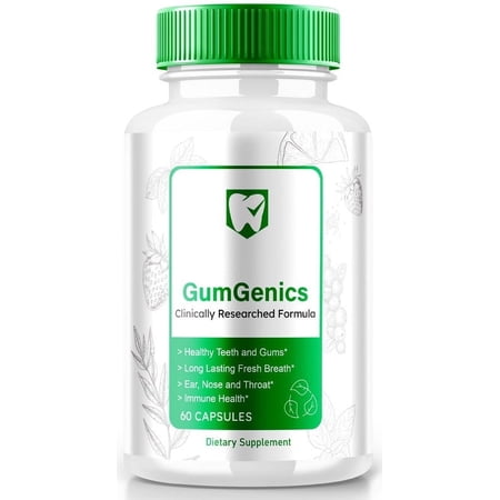 GumGenics Capsules, All-Natural Formula for Teeth and Gum Health, Maximum Strength Supplement for Oral Care & Overall Wellness, Gum Genics Tablets, Gum Support Reviews (60 capsules)