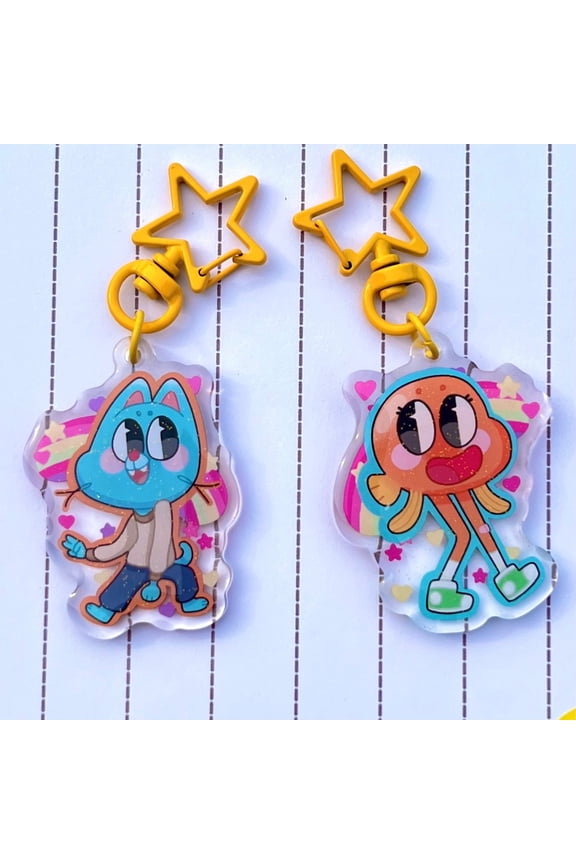 Gumball & Darwin Friendship Keychain - Watterson Bros (1 keychain)