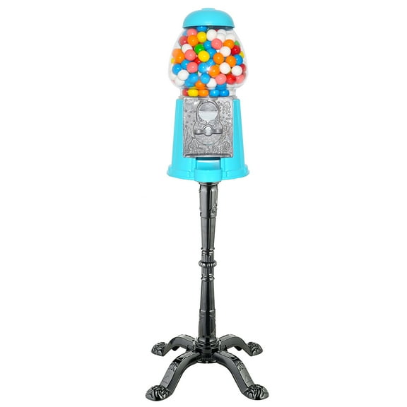 Gumball Dreams Classic Gumball Machine/Candy Dispenser, 15 Inch With Stand - Turquoise