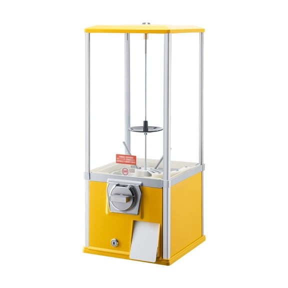 Gumball Machine, 25 inch Height Candy Vending Machine Dispenser, 25-Cent Vending Machines for Shopping Malls, Supermarkets, Amusement Parks, Arcades, Holds Up to 230 1.77 inch Spherical Candies