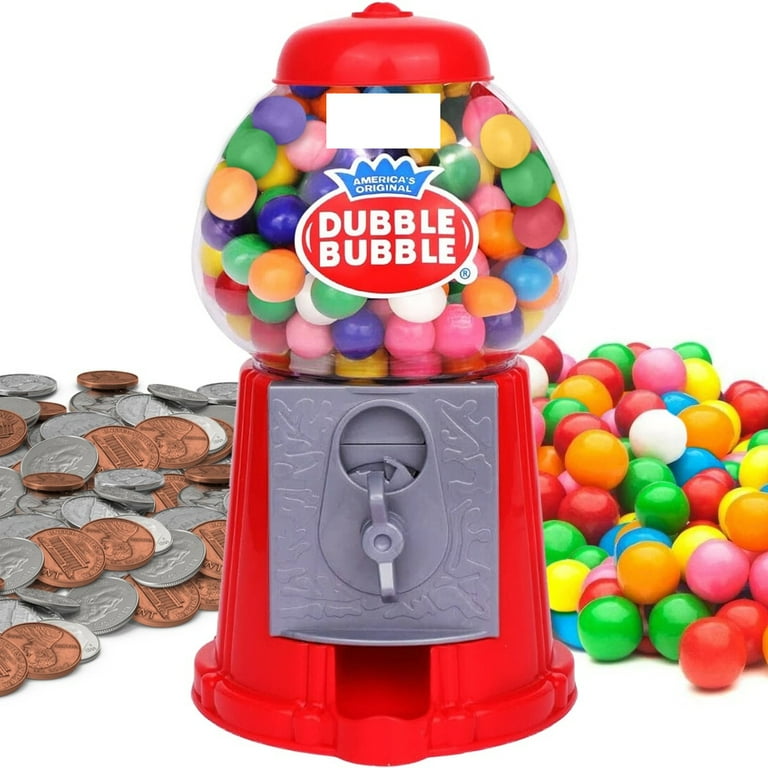 Gumball Machine 8.5 Coin Operated Toy Bank Dubble Bubble Classic Style Includes 45 Gum Balls