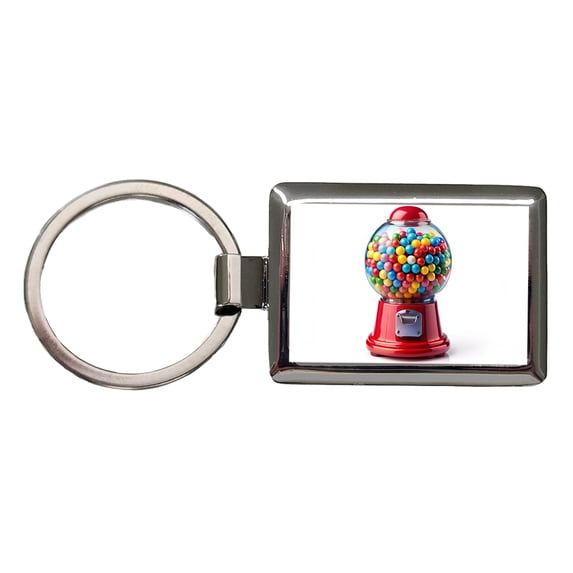 Gumball Machine Metal Rectangle Keychain - Walmart.com