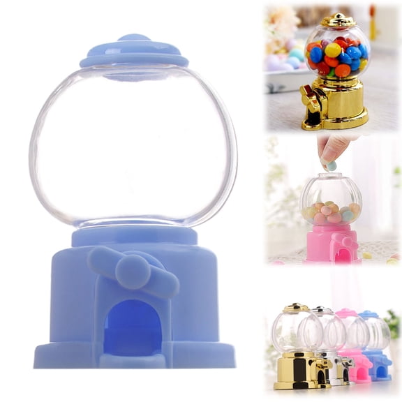 Gumball Machine Plastic Gumball Machines for Birthday Valentines Bubble Gum Machine Gumball Dispenser Candy Theme Party Supplies Sweet Celebration Decorations Valentine's Day Gift 1PC 3.93"x2.36"