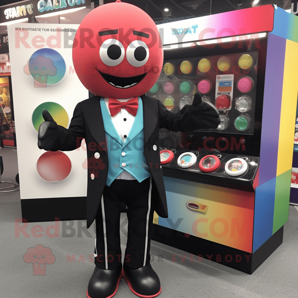 Gumball Machine REDBROKOLY mascot costume character dressed with a Suit ...