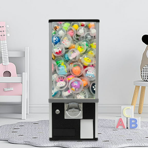 Gumball Machine Vending Coin Bank Vintage Candy Dispenser, Black