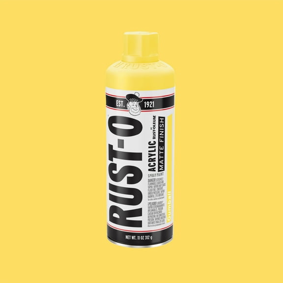 Gumball, Rust-Oleum Rust-O Acrylic Matte Spray Paint-392209, 11 oz