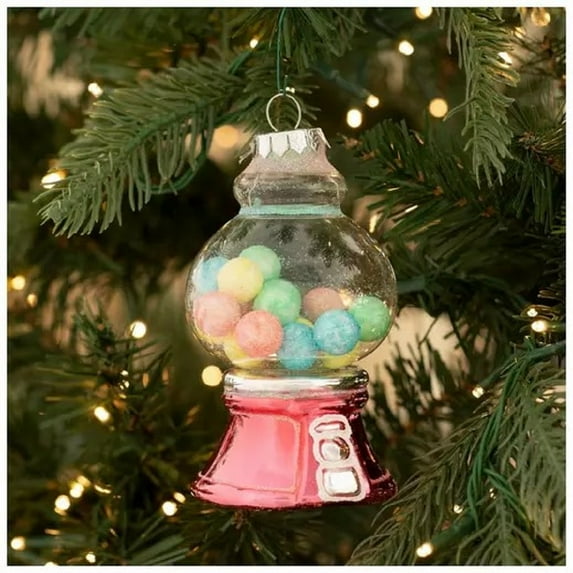 Gumball glass Machine Glass Ornament Christmas Decoration Gift