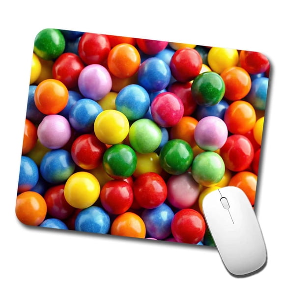 Gumballs Colorful Candy Mouse Pad Low Profile Gaming Mat
