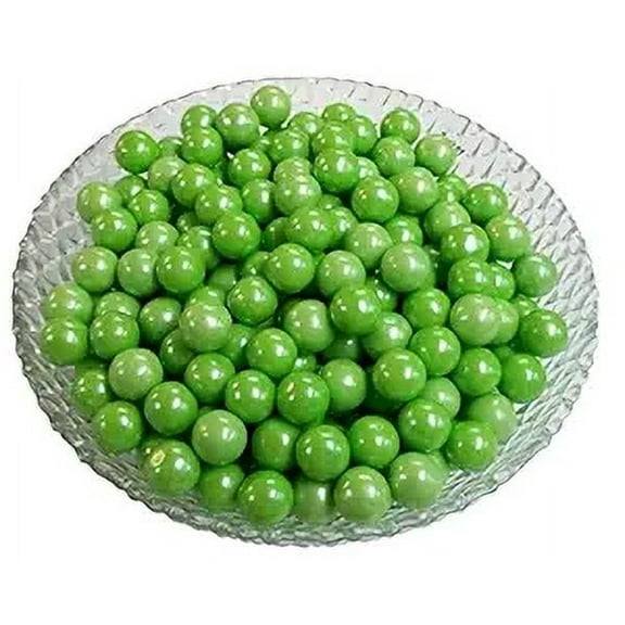 Gumballs Glimmer Green Bubble Gum 2 Pounds 0.5 inch Mini Gumballs