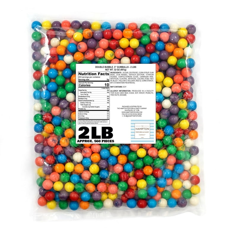 Gumballs for Gumball Machine, 0.5 Inch Mini Gumballs, Approx. 560 
