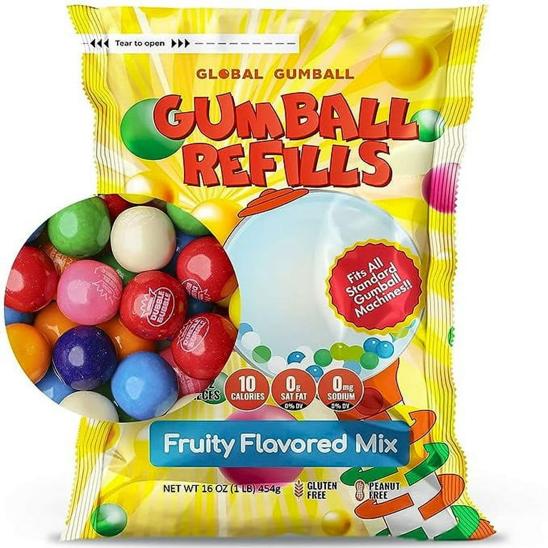 Gumballs White Bubble Gum 2 Pounds 0.5 inch Mini Gumballs by Sweet Maple  Candies