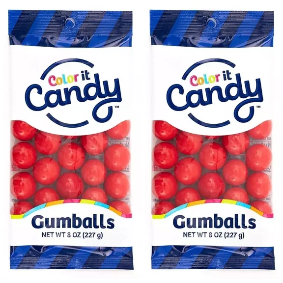 Gumballs for Gumball Machine - 1 Inch Gumballs Refill - Cherry Flavored Bubble Gum Red Gumballs - Kids Gum - Bulk Gum Balls 1.7 Lb - Chewing Gum