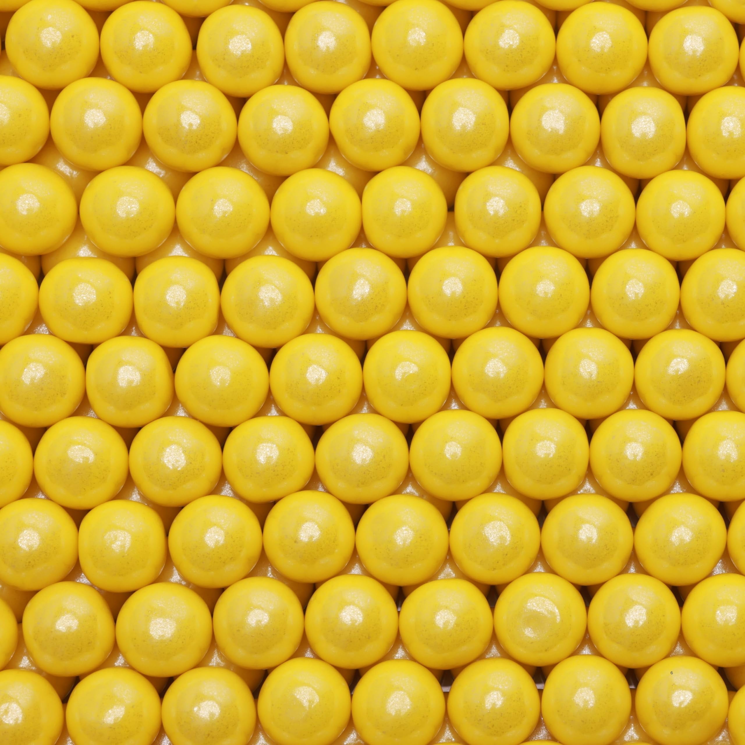 Shimmer Bubble Gum for Kids Yellow Candy - 3 PACKS Pearl Lemon Gumballs 45 pcs 3.5 oz Chewing Gum - Nostalgic Valentines Candy for Party Favors Easter Basket & Sweet Treats, 16mm (0.62 inch)