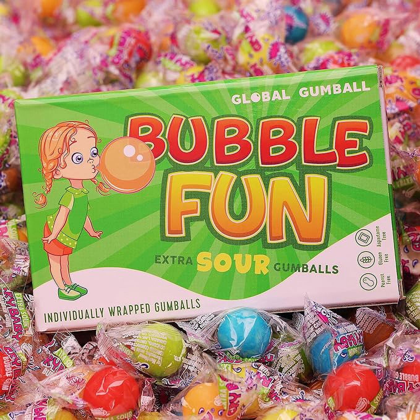 Gumballs for Kids Sour Gum Individually Wrapped Gumball Chewing