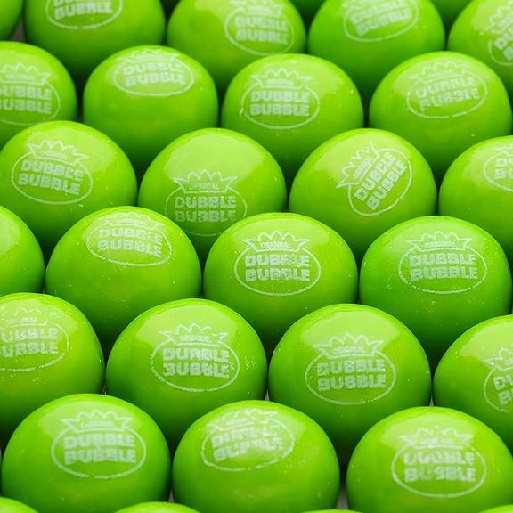 Gumballs in Jar - 1 Inch Large Gumballs - Apple Bubble Gum Green Gumballs - Kids Chewing Gum - Gumballs for Kids 9 OZ