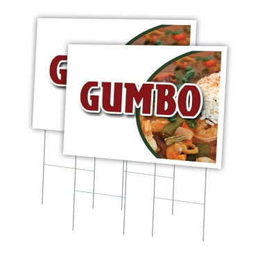 Gumbo 2 Pack Of 24" x 36" Yard Sign & Stake | Advertise Your Business | Stake Included Image On Front Only | Made in The USA