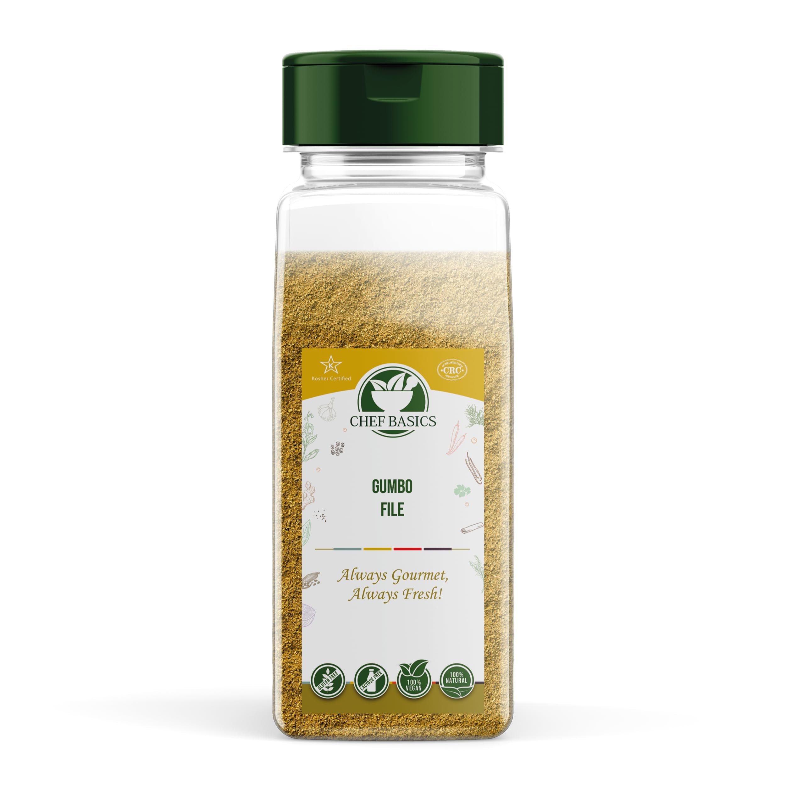 Gumbo File Powder Seasoning STF9 Mix by Chefs Basics, Exotic Spices