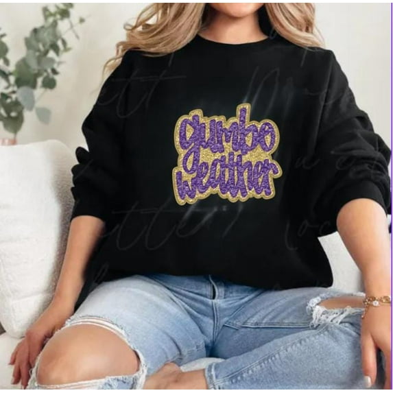 Gumbo Weather Sweatshirt, Louisiana Sweatshirt, Seafood Sweatshirt, NOLA Sweatshirt, Cajun Wearable, Christmas Food Sweatshirt