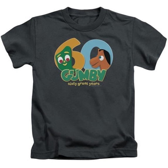 Gumby-60Th Short Sleeve Juvenile 18-1 Tee- Charcoal - Small 4