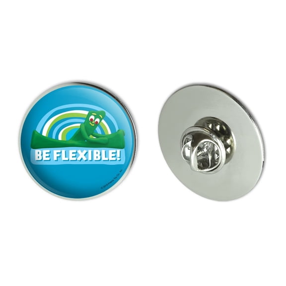 Gumby Be Flexible Stretching Yoga Metal 1.1" Tie Tack Hat Lapel Pin Pinback