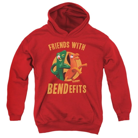 Gumby - Bendefits - Youth Hooded Sweatshirt - X-Large