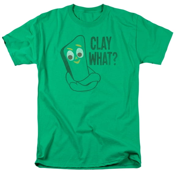 Gumby Clay What S/S Adult 18/1 T-Shirt Kelly Green
