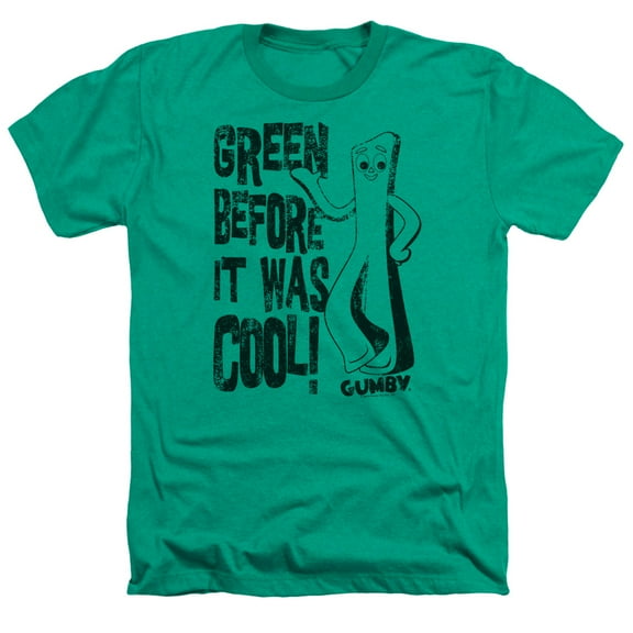 Gumby - Cool Green - Heather Short Sleeve Shirt - Large