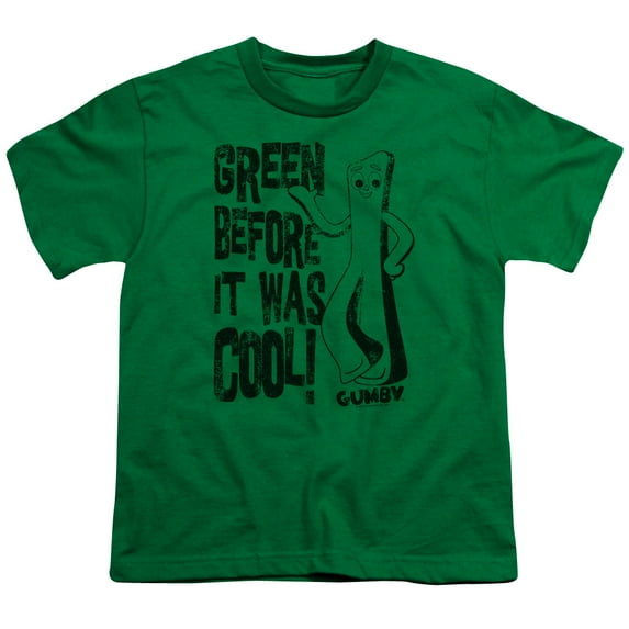 Gumby - Cool Green - Youth Short Sleeve Shirt - Large