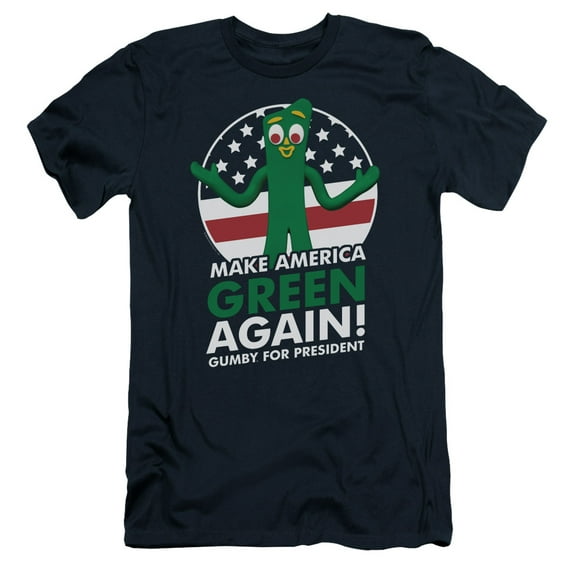 Gumby For President HBO S/S Adult 30/1 T-Shirt Navy