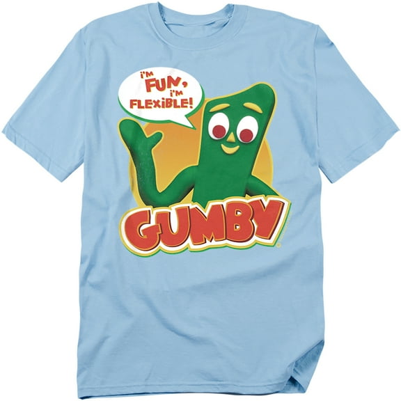 Gumby T-Shirt Fun & Flexible Unisex Graphic Tee For Men & Women Light Blue&nbsp;