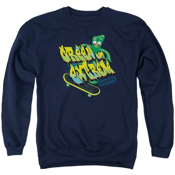 Gumby - Green And Extreme - Crewneck Sweatshirt - Small