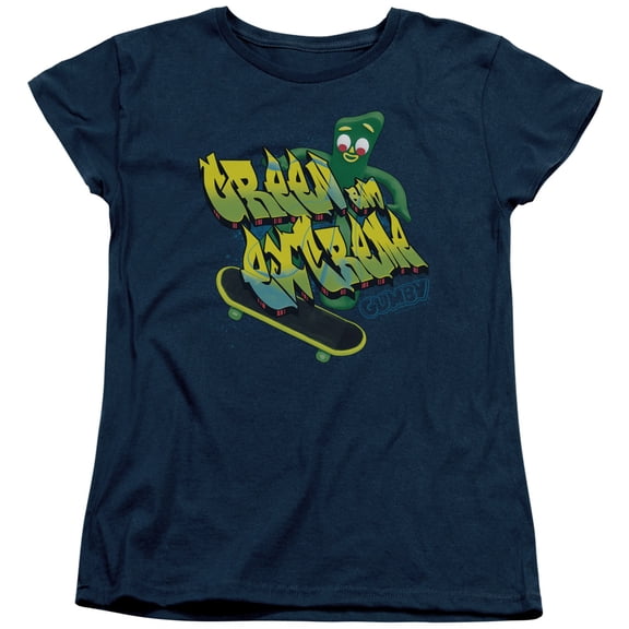 Gumby - Green And Extreme - Women's Short Sleeve Shirt - XX-Large