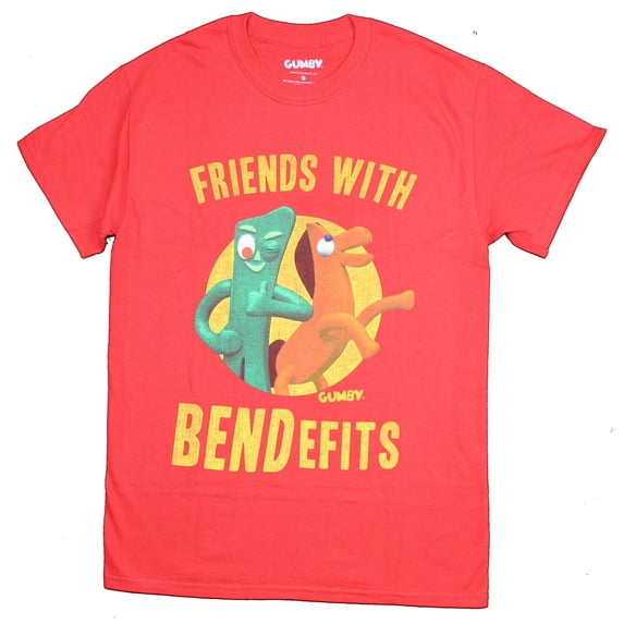Gumby Mens T-Shirt - Friends With Benefits Pokey Gumby Image (Large)