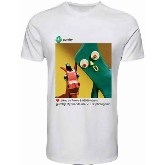 Gumby My Friends Are Very Photogenic Adult T-Shirt