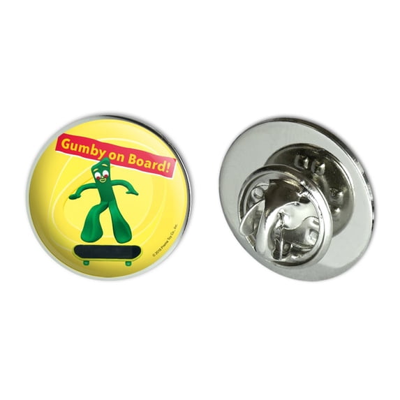 Gumby On Board - Skateboarder Skater Metal 0.75" Lapel Hat Pin Tie Tack Pinback
