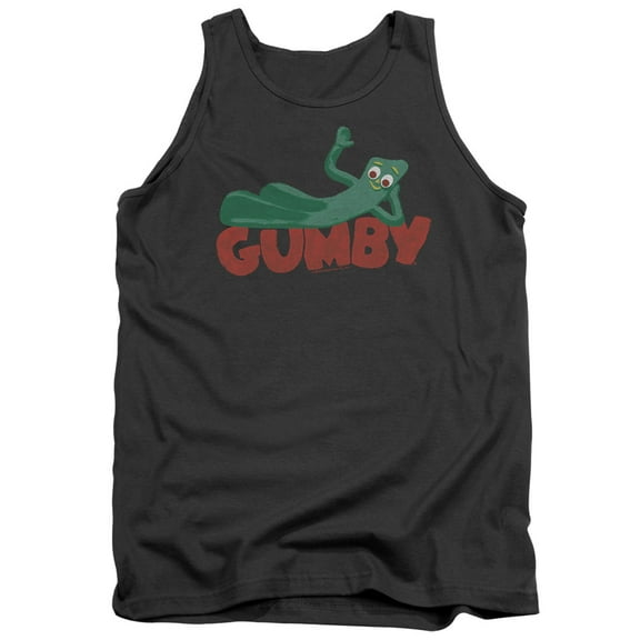 Gumby - On Logo Adult Tank Top - Adult Tank Top / S / Gray
