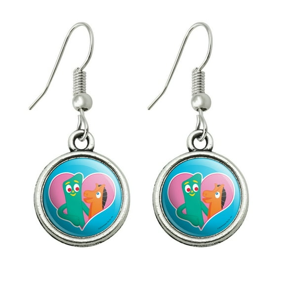Gumby Pokey BFFs Best Friends Forever Novelty Dangling Drop Charm Earrings