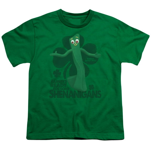 Gumby Shenanigans S/S Youth 18/1 T-Shirt Kelly Green