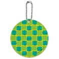 thumbnail image 1 of Gumby Silhouettes Posing Pattern Round Luggage ID Tag Card Suitcase Carry-On, 1 of 8