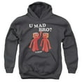 thumbnail image 1 of Gumby U Mad Bro Youth Pullover Hoodie Sweatshirt Charcoal, 1 of 1