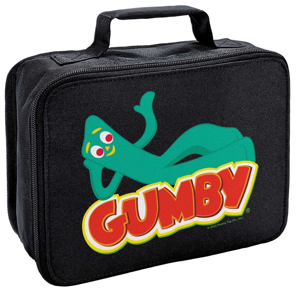 Gumby and Logo Insulated Soft Sided Lunch Box - Reusable Lunch Bag For