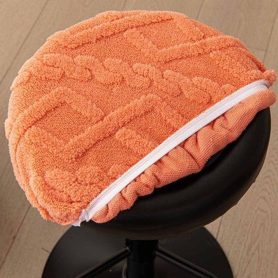 Gumesh 1-Pack Stool Covers Round, Elastic Bar Stool Covers Washable Stool Cushion Slipcover Stretchy Bar Chair Seat Cover for 12-14 Inch Chair, Orange