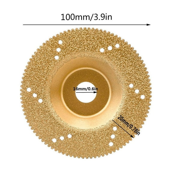 Gumesh 100mm/4" Diamond Cutting Disc for Angle Grinder - Dry Cut Blade for Porcelain Tile, Ceramic & Stone
