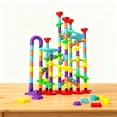 thumbnail image 1 of Gumesh 142-Piece Marble Run Building Set, DIY Maze Track Construction Toy with Colorful Slides & Catapult Launcher, Educational Gift for Kids Ages 3-12, 1 of 5
