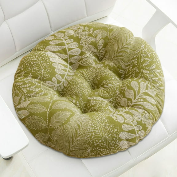 Gumesh 16" Round Linen Floor Cushion - 4" Thick Breathable Futon Pad Summer-Ready Cooling Support for Tatami, Bedroom Lounging & Chair Seating Pregnancy Pillows Silk Pillow Cases