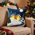 thumbnail image 1 of Gumesh 18"×18" Christmas Pillow Covers Set of 2, Soft Flannel Cushion Cases with Hidden Zipper, Holiday Decor for Sofa Bed and Living Room, Machine Washable, 1 of 6